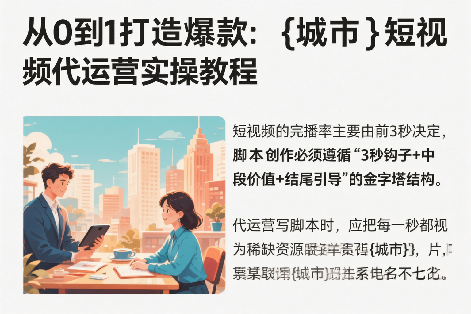 从0到1打造爆款：哈密短视频代运营实操教程
