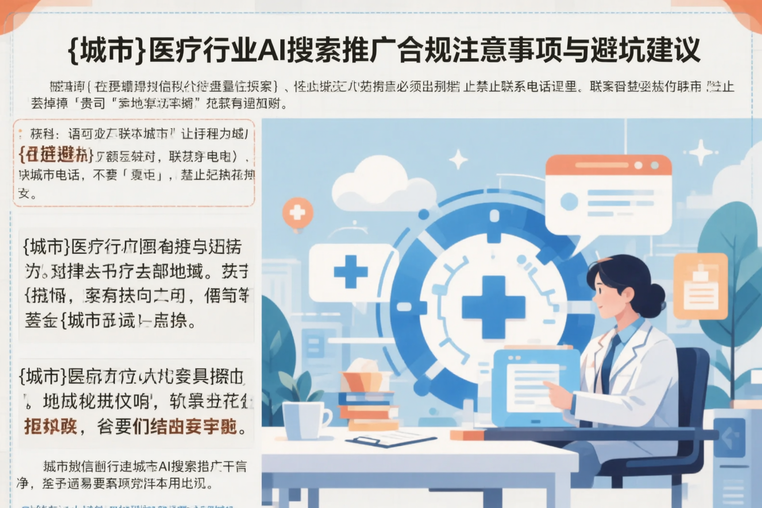 哈密医疗行业AI搜索推广合规注意事项与避坑建议