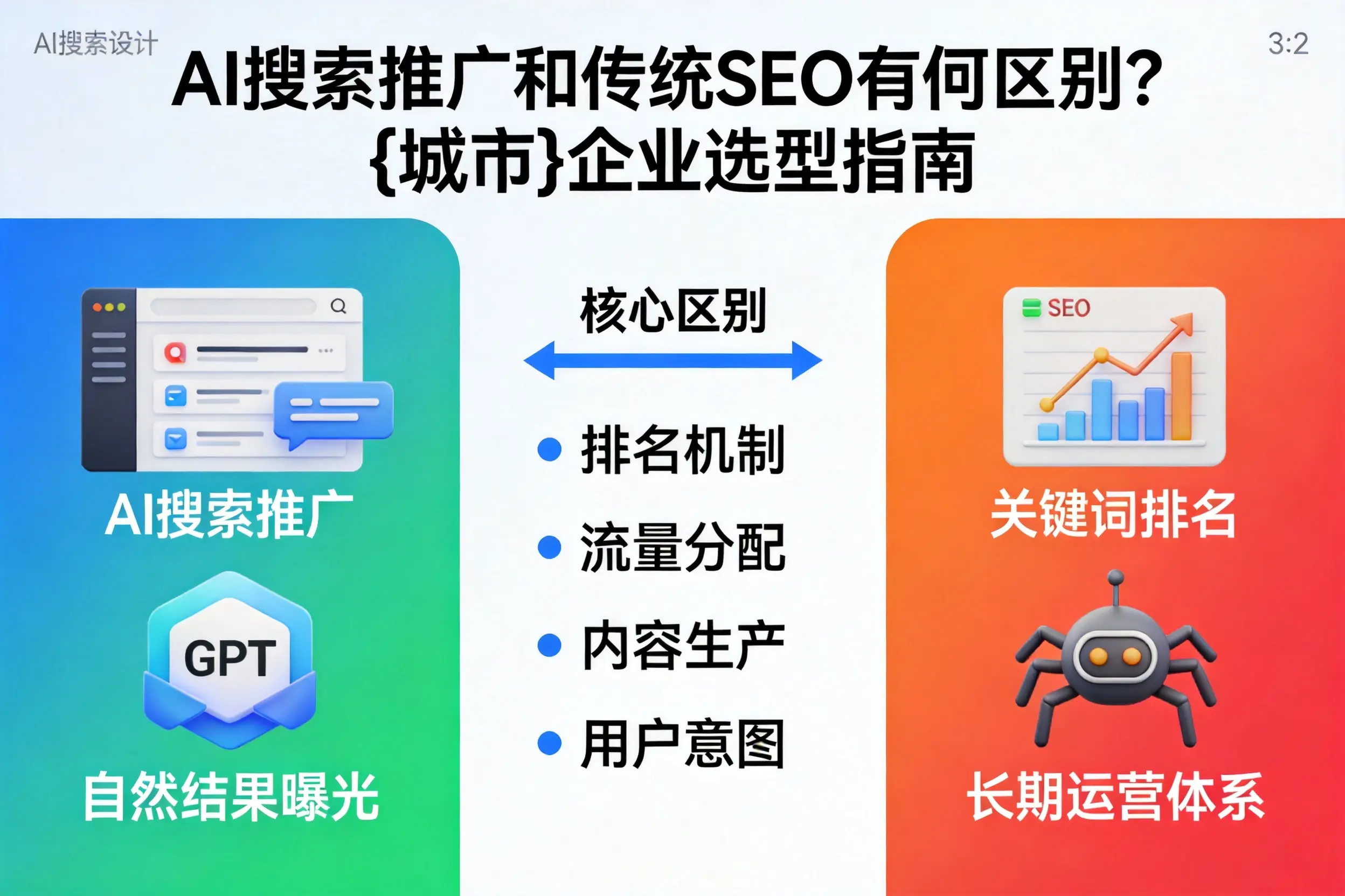 AI搜索推广和传统SEO有何区别？哈密企业选型指南